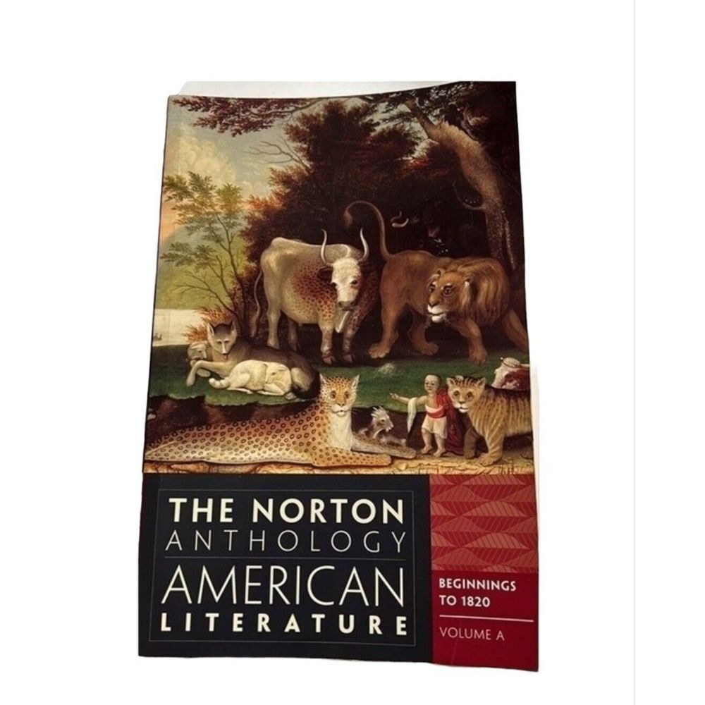 Norton Anthology American Literature Volume A Beginnings‎ to 1820 8th Paperback